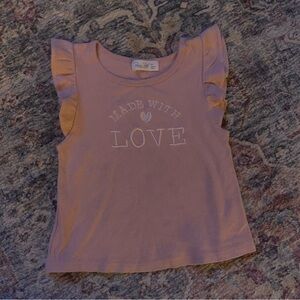 Rene Rofe Pink Ruffle Sleeve Kids Top